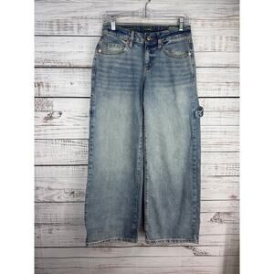 Wild Fable Low Rise Baggy Jeans Rigid Denim New 0 Cargo Y2K 2000s 100% Cotton